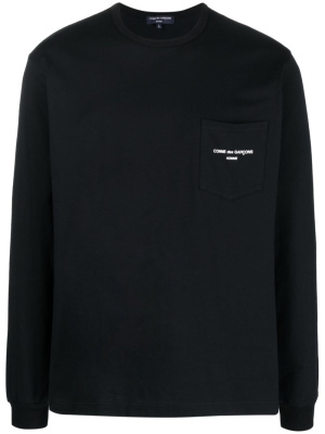 

Logo-print pocket long sleeves T-shirt, Comme Des Garçons Homme Logo-print pocket long sleeves T-shirt