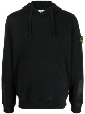 

Logo-patch long-sleeve hoodie, Stone Island Logo-patch long-sleeve hoodie