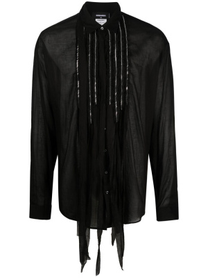

Crystal-embellished draped shirt, Dsquared2 Crystal-embellished draped shirt