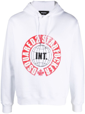 

Graphic-print cotton hoodie, Dsquared2 Graphic-print cotton hoodie