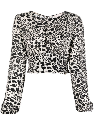 

Leopard-print cropped top, LIU JO Leopard-print cropped top