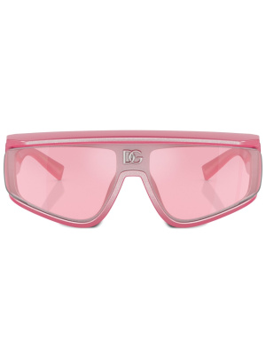 

Glittery shield-frame sunglasses, Dolce & Gabbana Eyewear Glittery shield-frame sunglasses