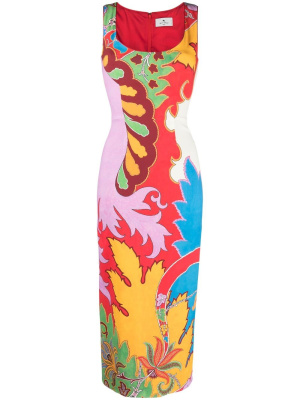 

Sleeveless paisley-print dress, ETRO Sleeveless paisley-print dress