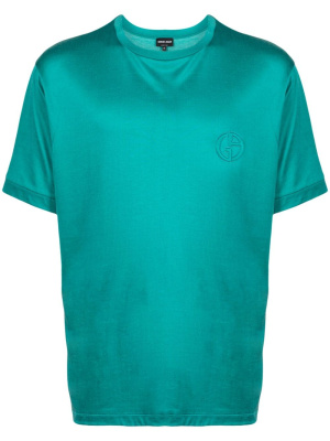 

Logo-embroidered crew-neck T-shirt, Giorgio Armani Logo-embroidered crew-neck T-shirt