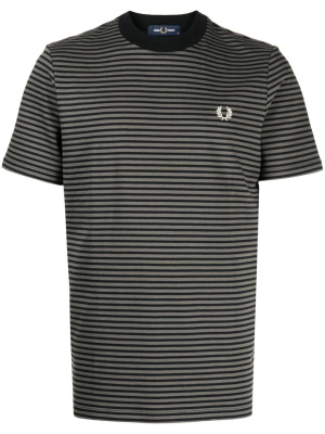 

Logo-embroidered striped polo shirt, Fred Perry Logo-embroidered striped polo shirt