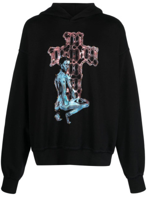 

Graphic-print cotton-blend hoodie, MISBHV Graphic-print cotton-blend hoodie