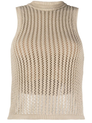 

Open-knit cotton-blend tank top, HUGO Open-knit cotton-blend tank top