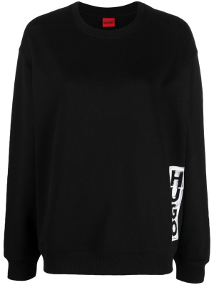 

Logo-print cotton sweatshirt, HUGO Logo-print cotton sweatshirt