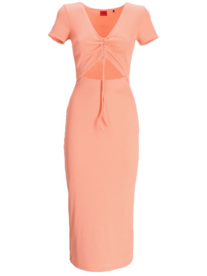 

MIDI-LENGTH JERSEY DRESS WITH CUT-OUT DETAIL, HUGO MIDI-LENGTH JERSEY DRESS WITH CUT-OUT DETAIL