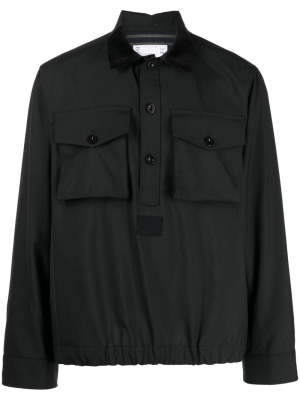 

Short button-down shirt jacket, Sacai Short button-down shirt jacket