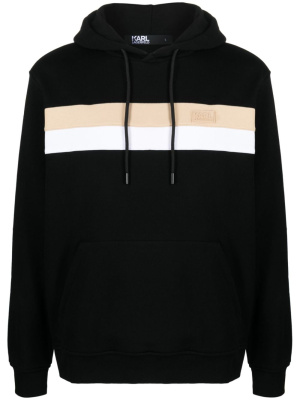 

Logo-patch drawstring hoodie, Karl Lagerfeld Logo-patch drawstring hoodie