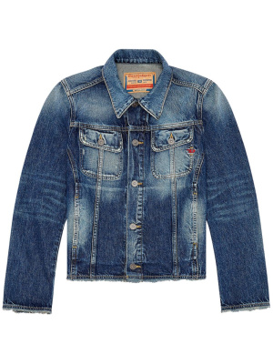

Logo-embroidered denim jacket, Diesel Logo-embroidered denim jacket