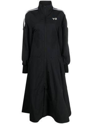 

Stripe-detail flared midi dress, Y-3 Stripe-detail flared midi dress