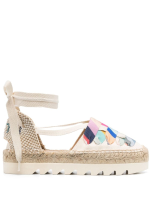 

Ribbon-detailing logo-embroidered espadrilles, Paul Smith Ribbon-detailing logo-embroidered espadrilles