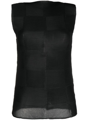 

Checked panelled tank top, Issey Miyake Checked panelled tank top