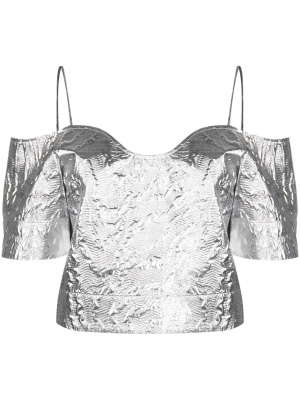 

Metallic jacquard blouse, GANNI Metallic jacquard blouse