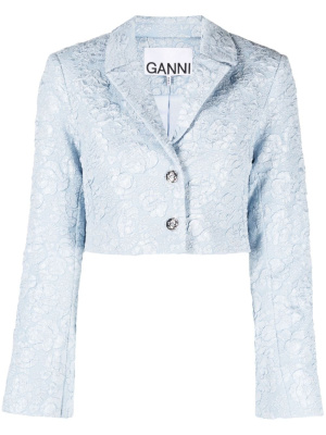 

Cropped jacquard jacket, GANNI Cropped jacquard jacket