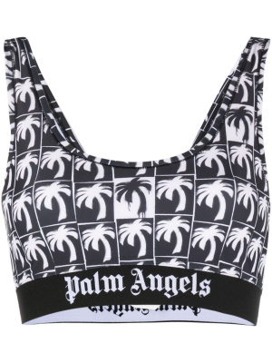 

Palm tree-print cropped top, Palm Angels Palm tree-print cropped top