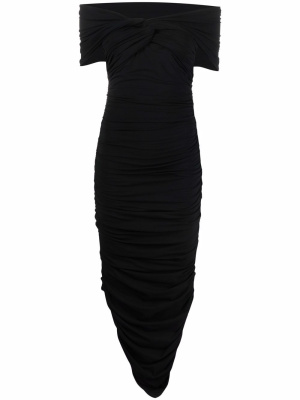 

Ruched fitted midi dress, KHAITE Ruched fitted midi dress