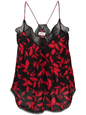 

Christy leaf-print tank top, Zadig&Voltaire Christy leaf-print tank top