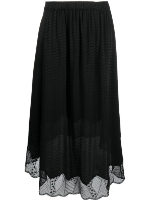 

Lace-trim silk skirt, Zadig&Voltaire Lace-trim silk skirt