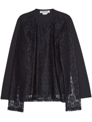 

Raschel lace-panel detail top, Comme Des Garçons Comme Des Garçons Raschel lace-panel detail top