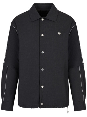 

Logo-patch wool jacket, Emporio Armani Logo-patch wool jacket