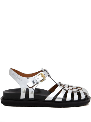 

Metallic leather caged sandals, Marni Metallic leather caged sandals