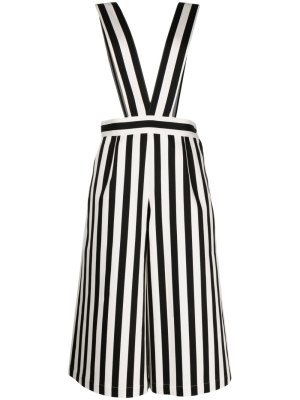 

Striped cropped wide-leg pinafore trousers, Comme des Garçons TAO Striped cropped wide-leg pinafore trousers