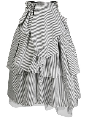 

Ruffled layered striped skirt, Comme des Garçons TAO Ruffled layered striped skirt