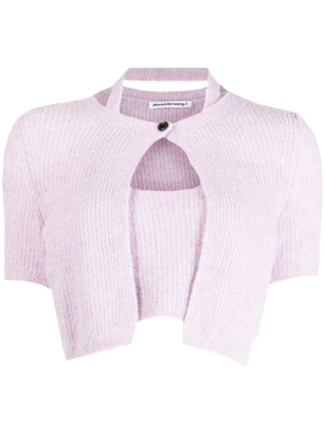 

Twinset Hybrid halter cardigan, Alexander Wang Twinset Hybrid halter cardigan