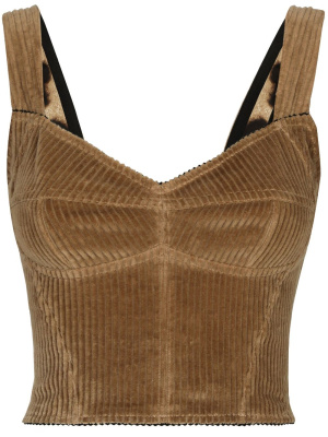 

Bustier-style corduroy top, Dolce & Gabbana Bustier-style corduroy top