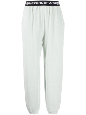 

Logo-waistband corduroy track pants, Alexander Wang Logo-waistband corduroy track pants