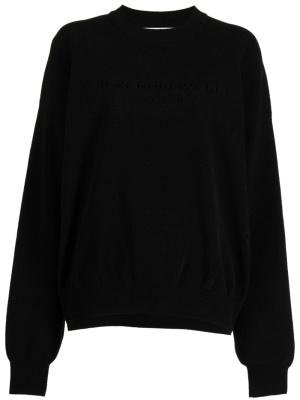

Logo-embossed ribbed jumper, Alexander Wang Logo-embossed ribbed jumper