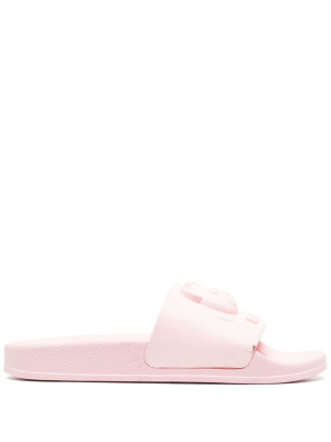 

Embossed-logo slides, Moschino Embossed-logo slides