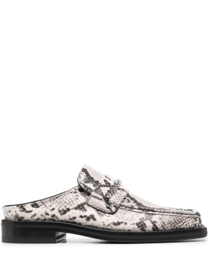 

Faux snakeskin flat mules, Martine Rose Faux snakeskin flat mules