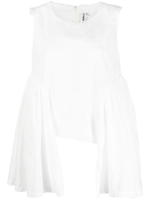 

Drape-detail frayed tank top, Comme Des Garçons Drape-detail frayed tank top