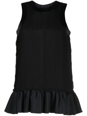 

Pleated asymmetric sleeveless top, Sacai Pleated asymmetric sleeveless top