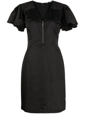 

Pleated-sleeve zip-detail minidress, Karl Lagerfeld Pleated-sleeve zip-detail minidress