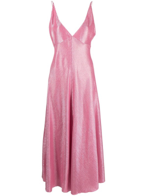 

Metallic plunging v-neck dress, Forte Forte Metallic plunging v-neck dress