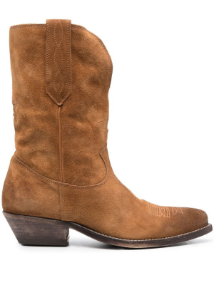 

Low Wish Star suede Western boots, Golden Goose Low Wish Star suede Western boots