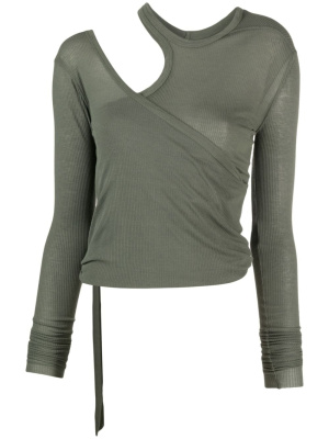 

Cut-out detail jersey top, Rick Owens Cut-out detail jersey top