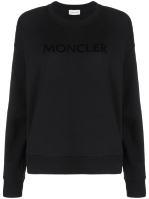 

Flocked logo crew-neck sweatshirt, Moncler Flocked logo crew-neck sweatshirt