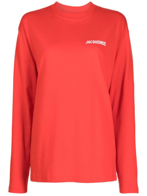 

Logo-print long-sleeve top, Jacquemus Logo-print long-sleeve top