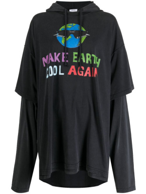 

Cool Earth cotton hoodie, VETEMENTS Cool Earth cotton hoodie