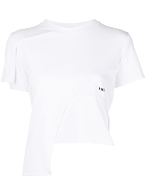 

Logo-print panelled T-shirt, HELIOT EMIL Logo-print panelled T-shirt