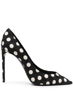 

Zoe 105mm polka dot-print pumps, Saint Laurent Zoe 105mm polka dot-print pumps