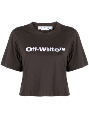 

Cropped logo-print T-shirt, Off-White Cropped logo-print T-shirt
