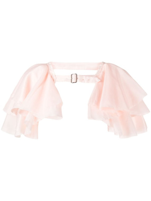 

Ruffle-detailing T-shirt sleeves, Comme Des Garçons Comme Des Garçons Ruffle-detailing T-shirt sleeves