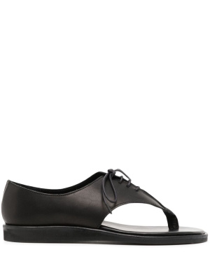 

Open-front leather sandals, Yohji Yamamoto Open-front leather sandals